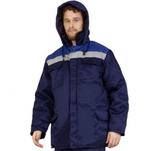 Куртка утепленная БРИГАДИР, размер 52-54, рост 170-176, цвет синий купить в Санкт-Петербурге