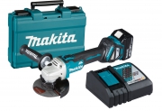 Машина шлифовальная угловая аккумуляторная MAKITA DGA511RT (BL-Motor,18В,1*5.0Ач/LXT,125х22мм,3000-8500об/мин,кейс)