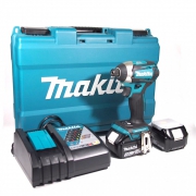 Шуруповерт аккумуляторный ударный MAKITA DTD154RFE (BL-Motor,18В,2х3.0Ач/LXT,1/4