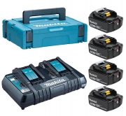 Набор MAKITA PSK MKP2PT184 (кейс-MAKPAC2+з/у-DC18RD+аккумуляторы-BL1850B-4шт)/198312-4