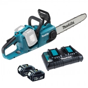 Пила цепная аккумуляторная MAKITA DUC303PT2 (BL-Motor,1100Вт,36В/2х18В/2*5.0Ач+DC18RD,цепь30см,3/8