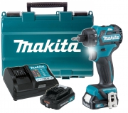 Аккумуляторная дрель-шуруповерт MAKITA DF032DWAE (BL-Motor,12В,2*2.0Ач/CXT,1/4