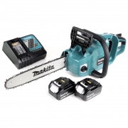 Пила цепная аккумуляторная MAKITA DUC353RT2 (BL-Motor,1100Вт,36В/2х18В/5.0Ач+DC18RC,цепь35см,3/8