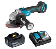 Машина шлифовальная угловая аккумуляторная MAKITA DGA504RF (BL-Motor,18В/LXT,125х22мм,BL1830B+DC18RC)