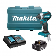 Шуруповерт аккумуляторный ударный MAKITA DTD153SF (BL-Motor,18В,1*3.0Ач/LXT,1/4